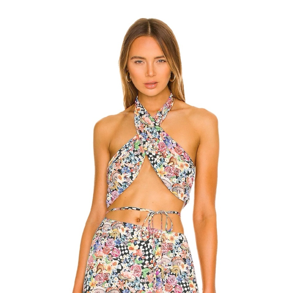Deidre halter scarf top